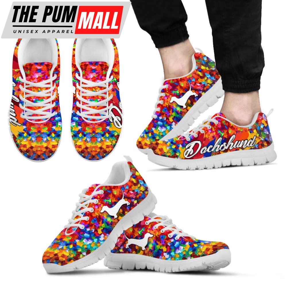 Dachshund Dog Lover Shoes Paint Art Sneakers Walking Running Lightweight Casual Shoes For Pet Lover