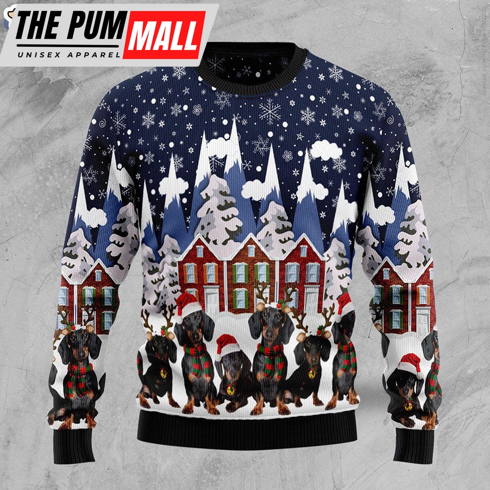 Dachshund Family Dog Lover Cute Gift Ugly Christmas Sweater – Gifts For Dog Lovers
