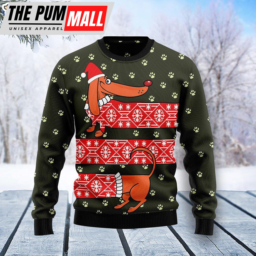 Dachshund Funny Christmas Gift Dog Lover Ugly Christmas Sweater – Christmas Outfits Gift