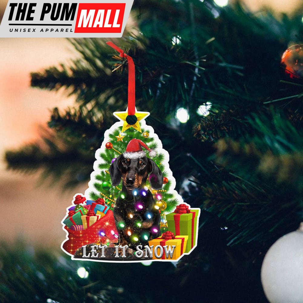 Dachshund Let It Snow Christmas Ornament Dachshund Lover Christmas Tree Limited Edition