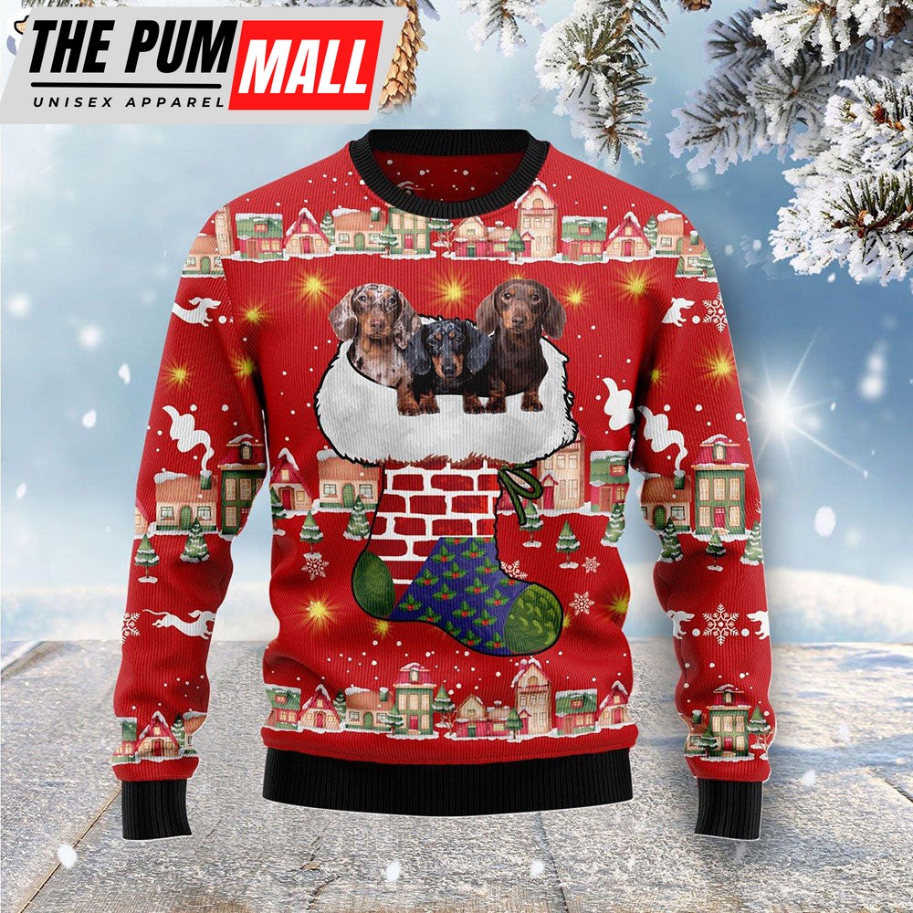 Dachshund Light Up Dog Lover Ugly Christmas Sweater – Christmas Outfits Gift