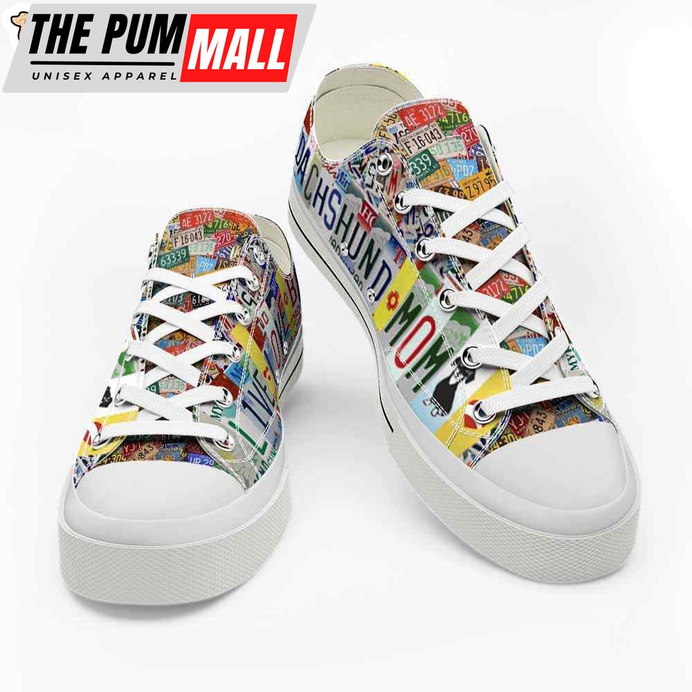 dachshund-live-love-bark-license-plate-low-top-shoes-happy-international-dog-d-i86cv1g9 Dachshund Live Love Bark License Plate Low Top Shoes – Happy International Dog Day Canvas Sneaker – Owners Gift Dog Breeders