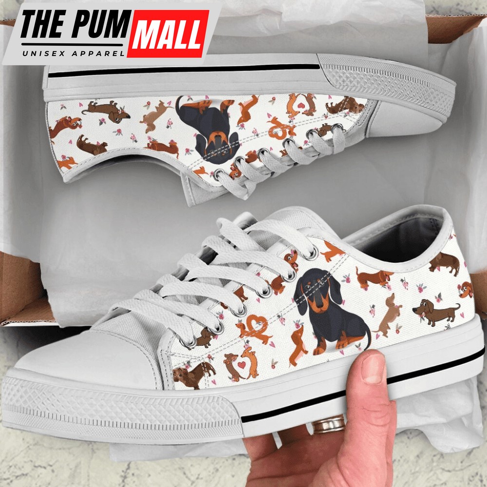 Dachshund Low Top Shoes Sneaker YH010025Sb – Stylish Footwear