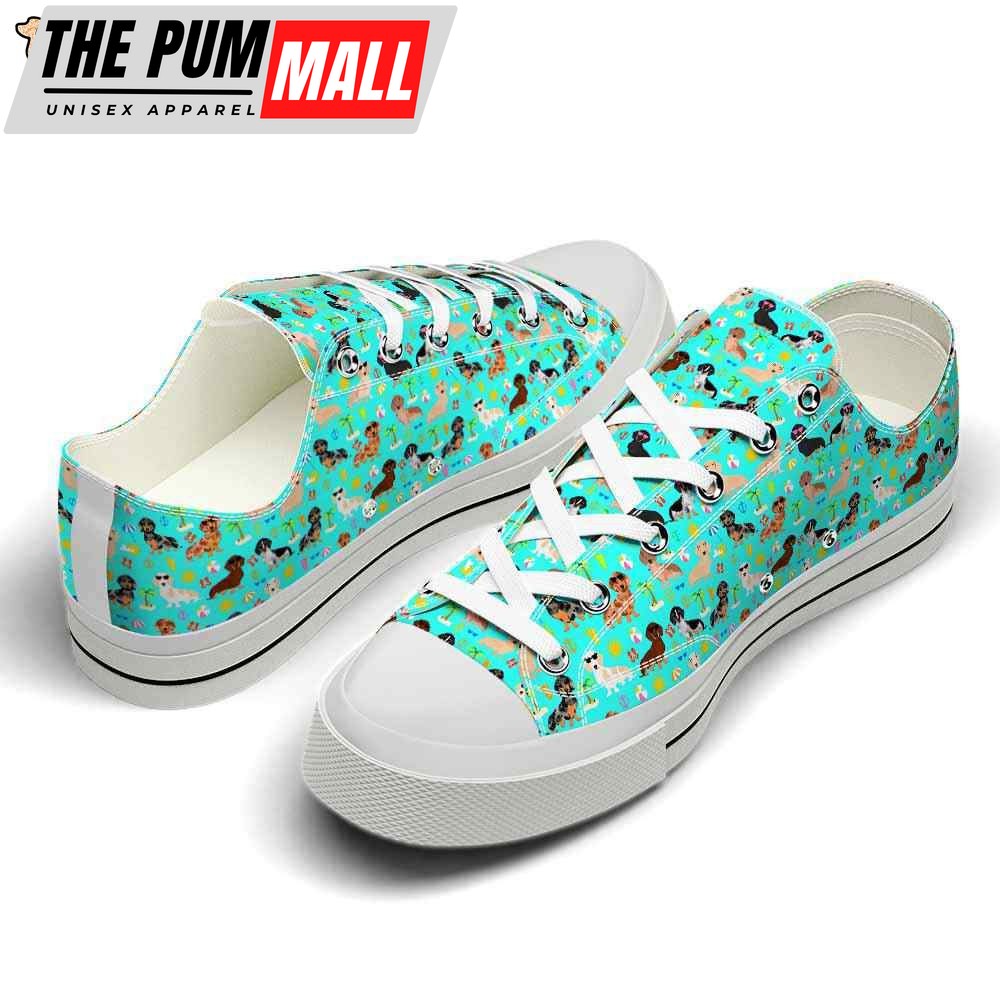 dachshund-teal-flower-pattern-low-top-shoes-happy-international-dog-day-canvas-3jpi7ekl Dachshund Teal Flower Pattern Low Top Shoes – Happy International Dog Day Canvas Sneaker – Owners Gift Dog Breeders