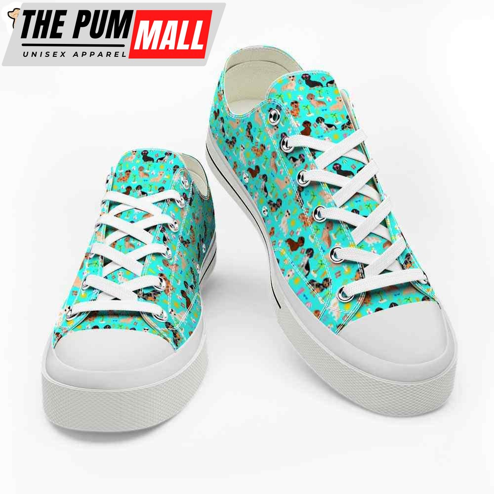 dachshund-teal-flower-pattern-low-top-shoes-happy-international-dog-day-canvas-3jpi7ekl Dachshund Teal Flower Pattern Low Top Shoes – Happy International Dog Day Canvas Sneaker – Owners Gift Dog Breeders