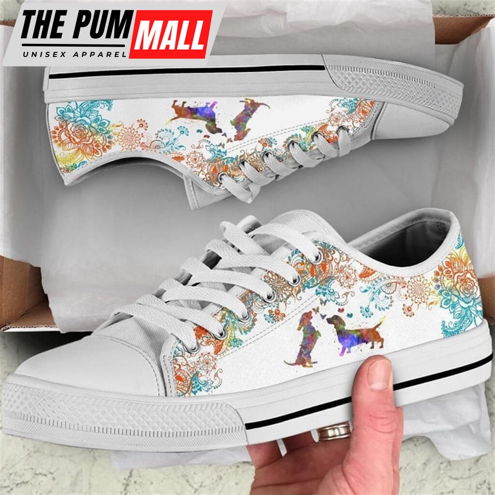 Dachshund Watercolors Low Top Shoes – Low Top Shoes Mens, Women