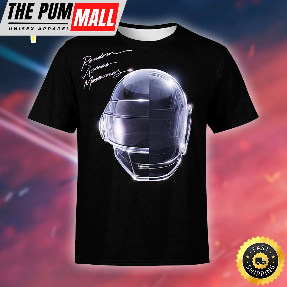 Daft Punk ?Random Access Memories Unisex Black T-Shirt