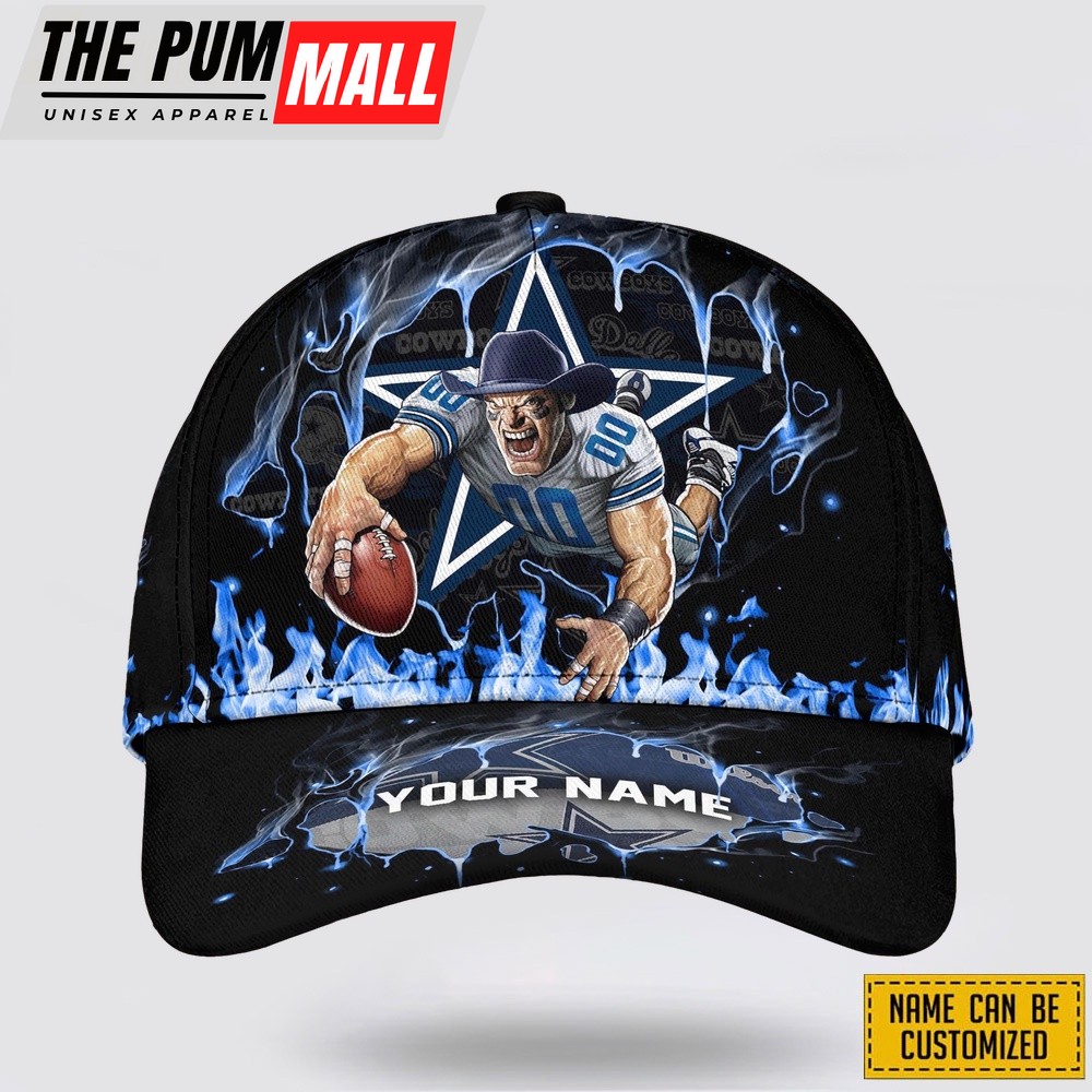 Dallas Cowboys All Over Printed Nfl Baseball Caps Custom Name Caps Best Gift For Fans