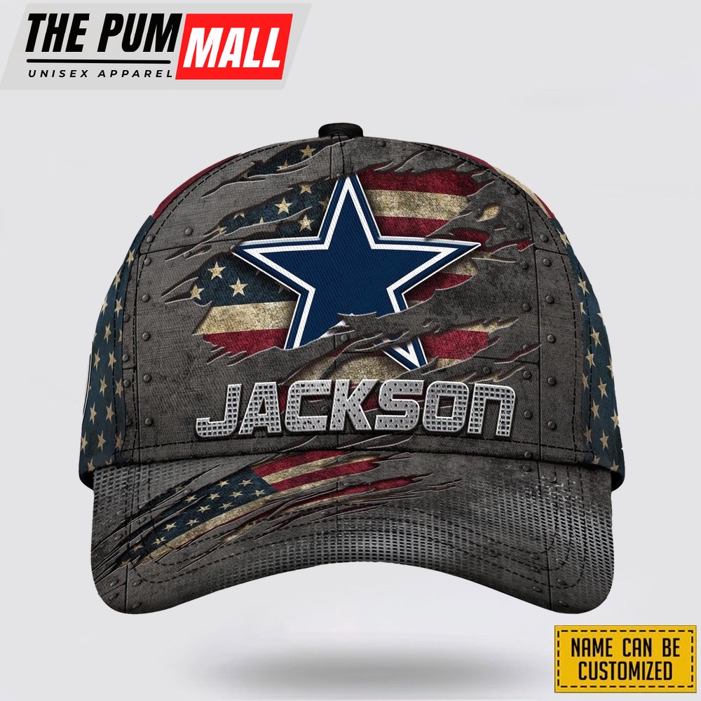 Dallas Cowboys All Over Printed Nfl Baseball Caps Custom Name Caps Limited Edition Gift