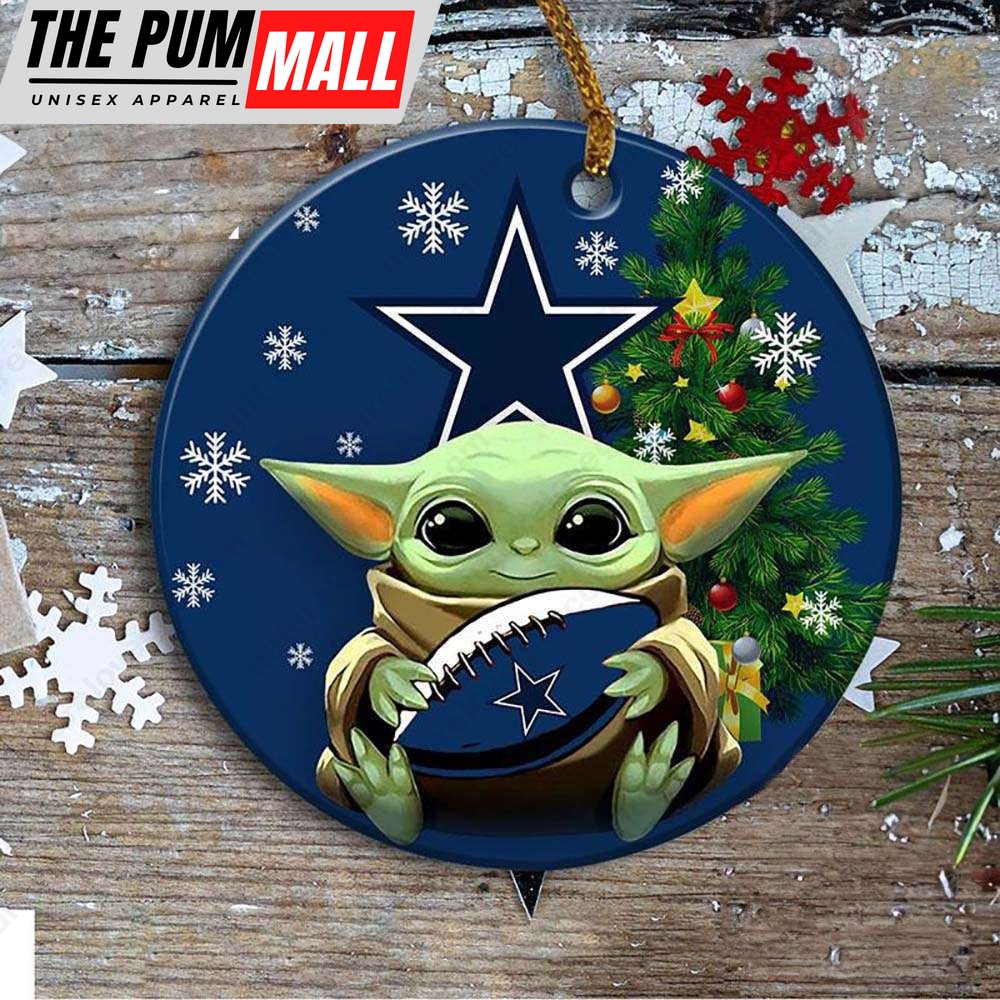 Dallas Cowboys Baby Yoda Ornament Christmas Tree Decorations NFL Gifts Limited Edition
