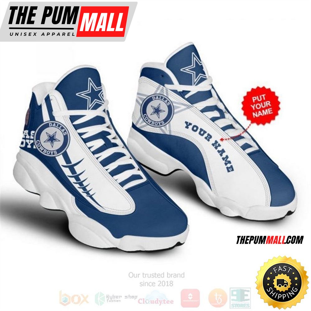 Dallas Cowboys Football Nfl Custom Name Air Jd 13 Shoes
