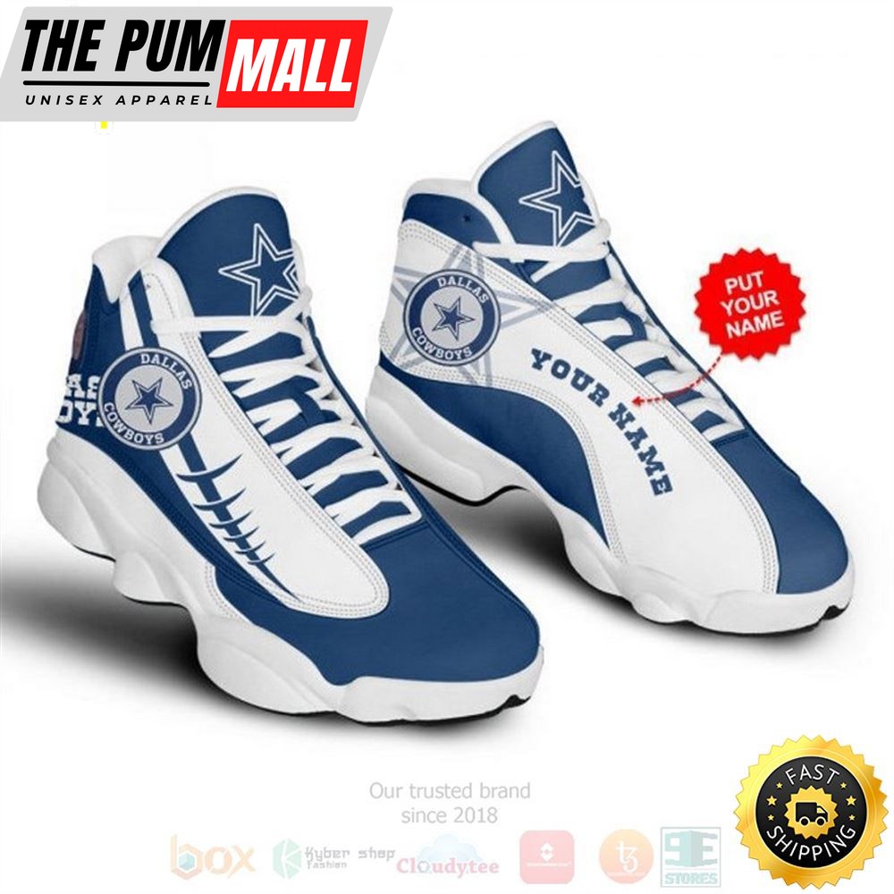 Dallas Cowboys Football Nfl Custom Name Air Jd 13 Shoes