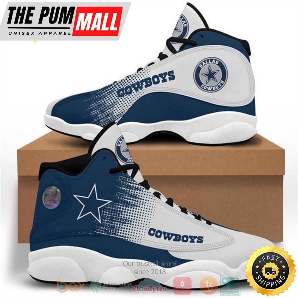 Dallas Cowboys Football Nfl Logo Air Jd 13 Shoes