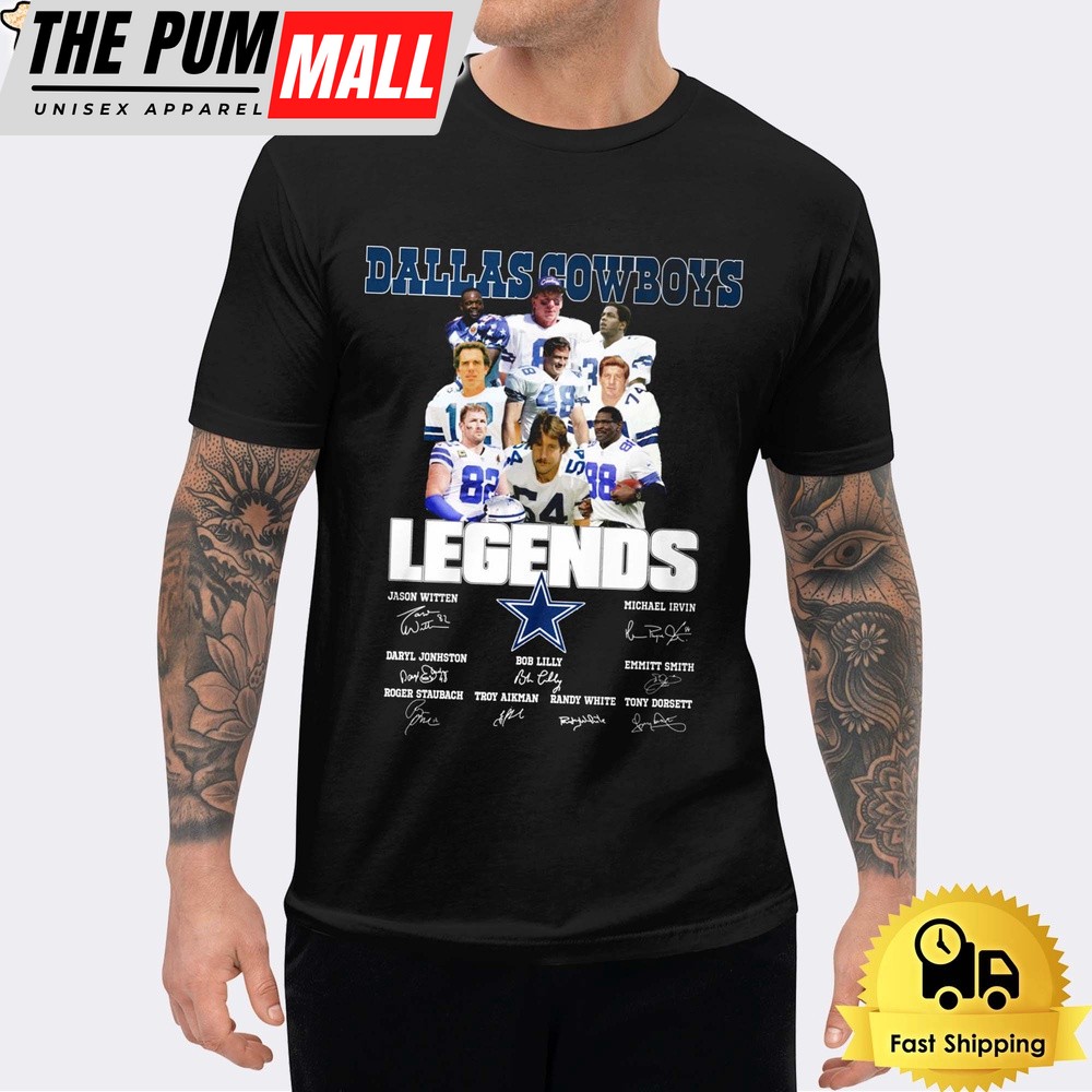 Dallas Cowboys Legendary History Signature Unisex T-Shirt