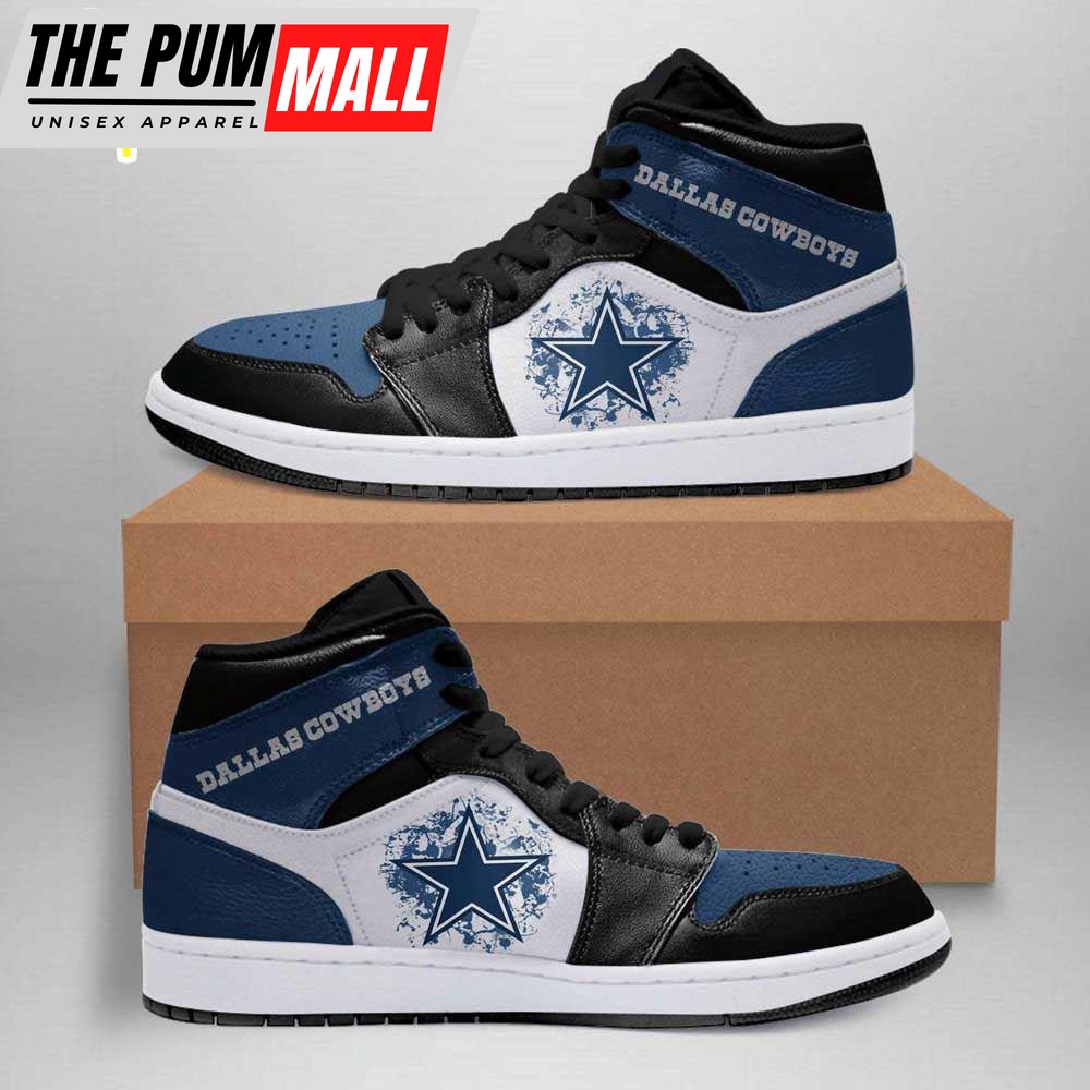 Dallas Cowboys Logo NFL JD1 Boot Sneakers Shoes