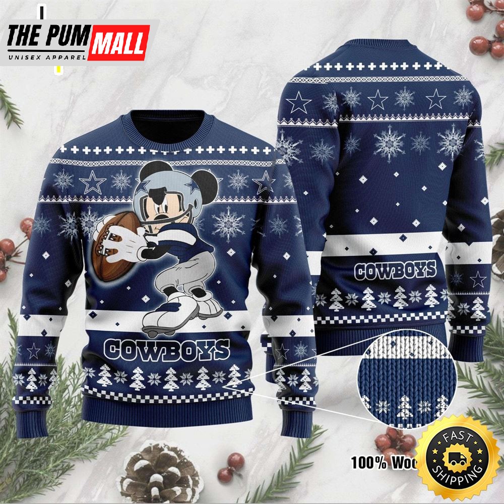 Dallas Cowboys Mickey Mouse Disney Ugly Christmas Sweater