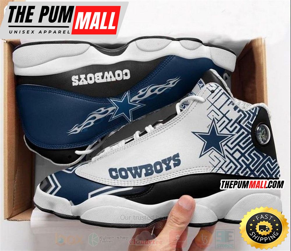 Dallas Cowboys Nfl Big Logo Football Team Air Jd 13 Shoes