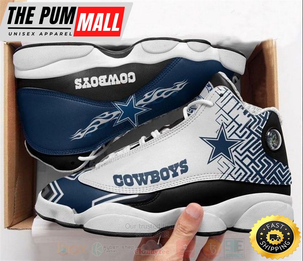 Dallas Cowboys Nfl Big Logo Football Team Air Jd 13 Shoes