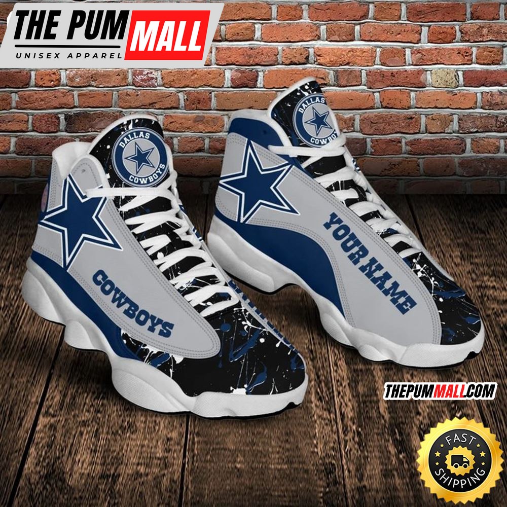 Dallas Cowboys Nfl Custom Name Air Jd 13 Shoes