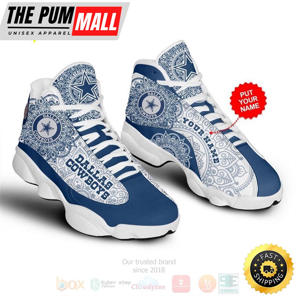 Dallas Cowboys Nfl Custom Name Air Jd 13 Shoes 3