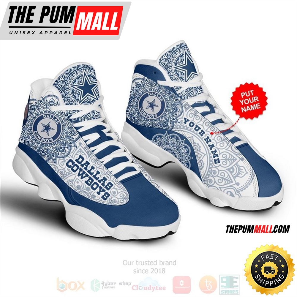 Dallas Cowboys Nfl Custom Name Air Jd 13 Shoes 3