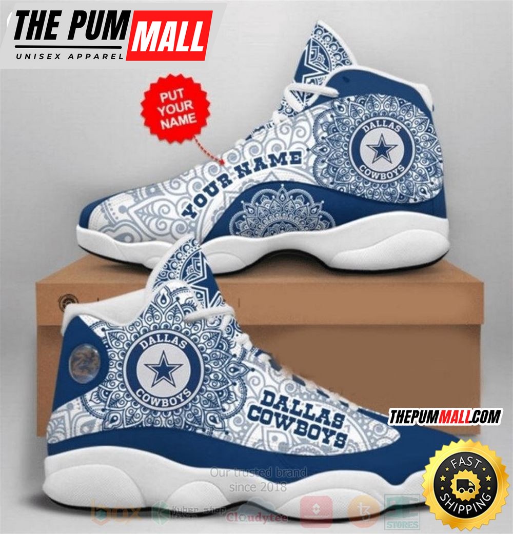 Dallas Cowboys Nfl Mandala Football Team Custom Name Air Jd 13 Shoes