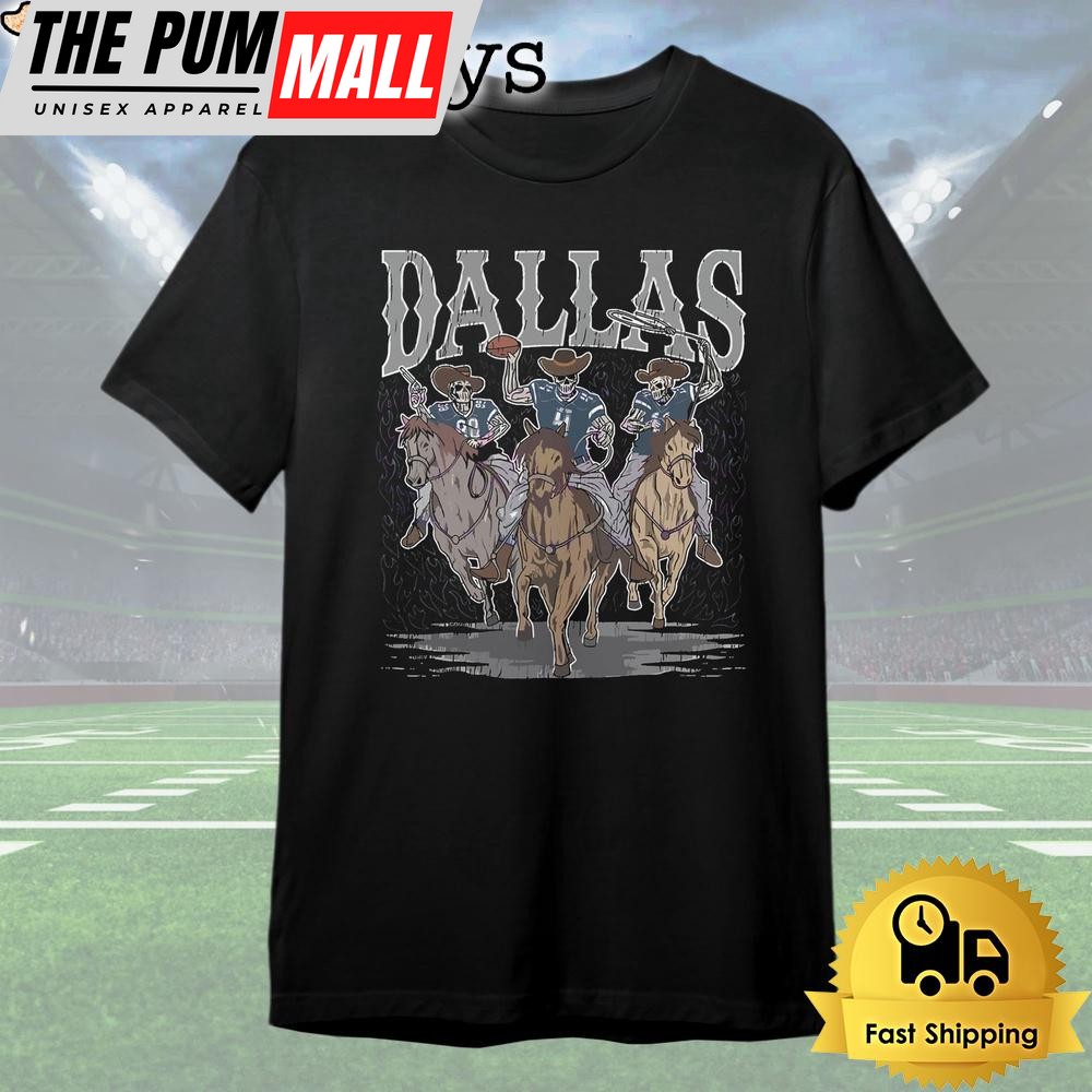 Dallas Cowboys Skeleton Football T Shirt