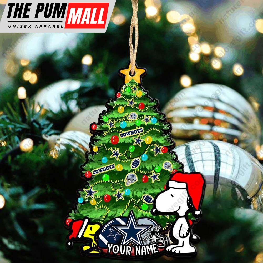Dallas Cowboys Snoopy Peanuts Custom Christmas Ornament Xmas Tree Decorations Limited Edition