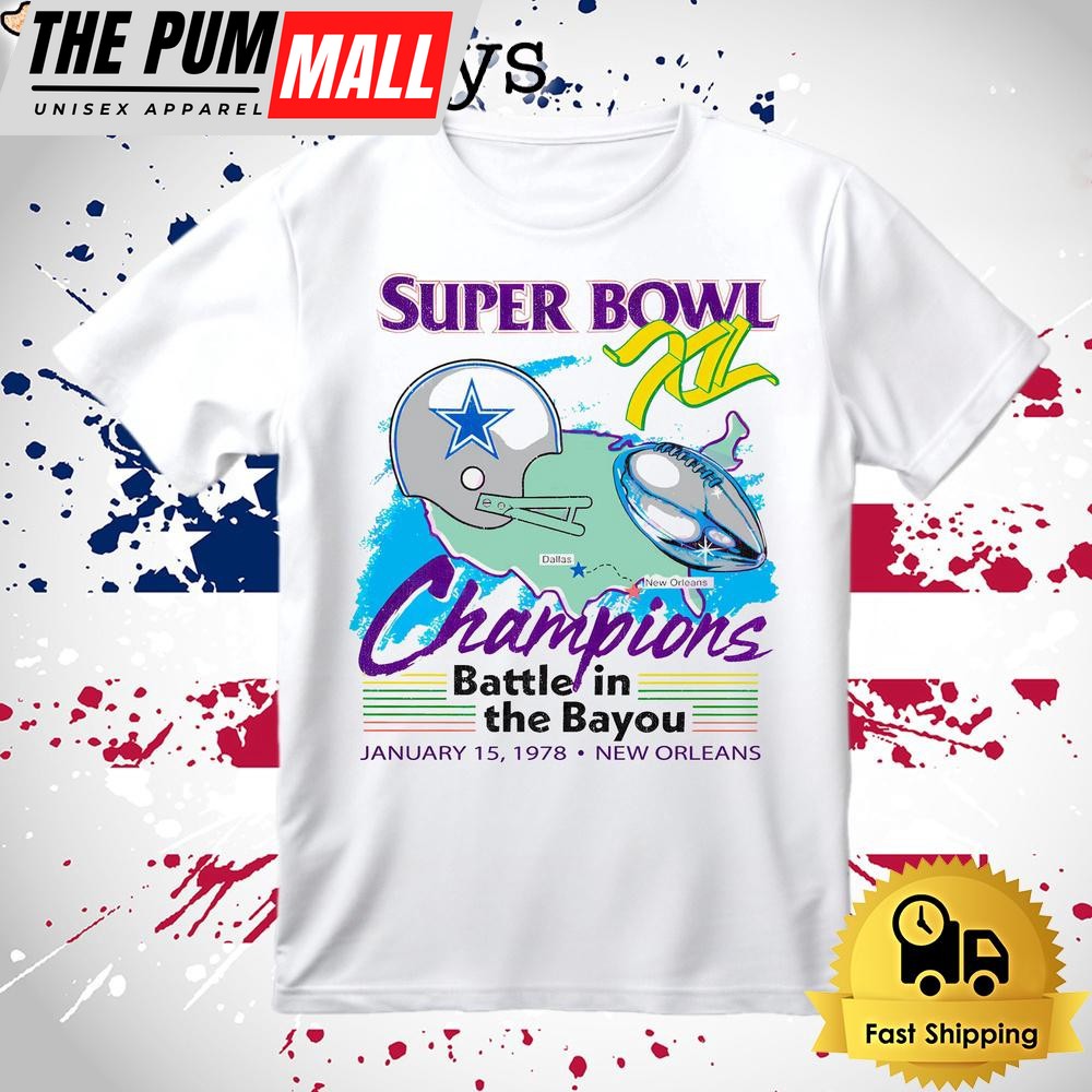 Dallas Cowboys Super Bowl Champions 1975 New Orleans T Shirt