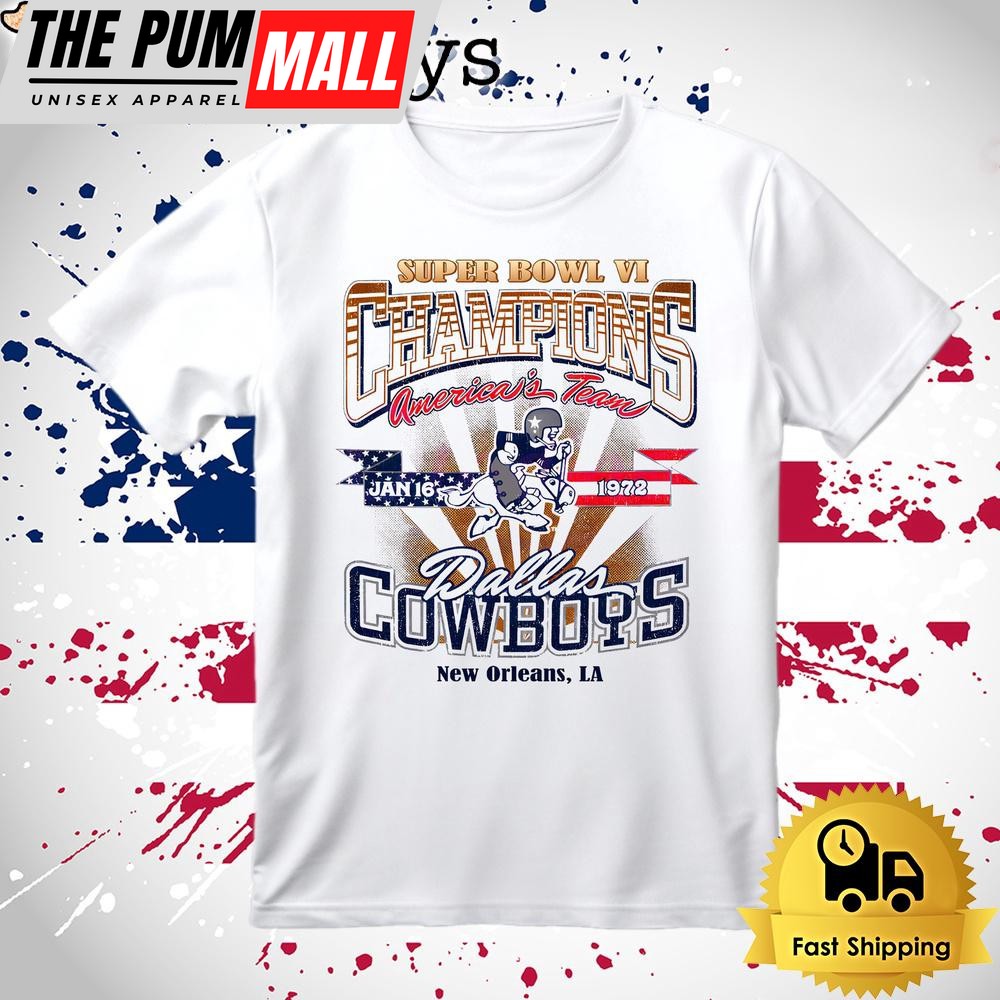 Dallas Cowboys Super Bowl Vi Champions T Shirt