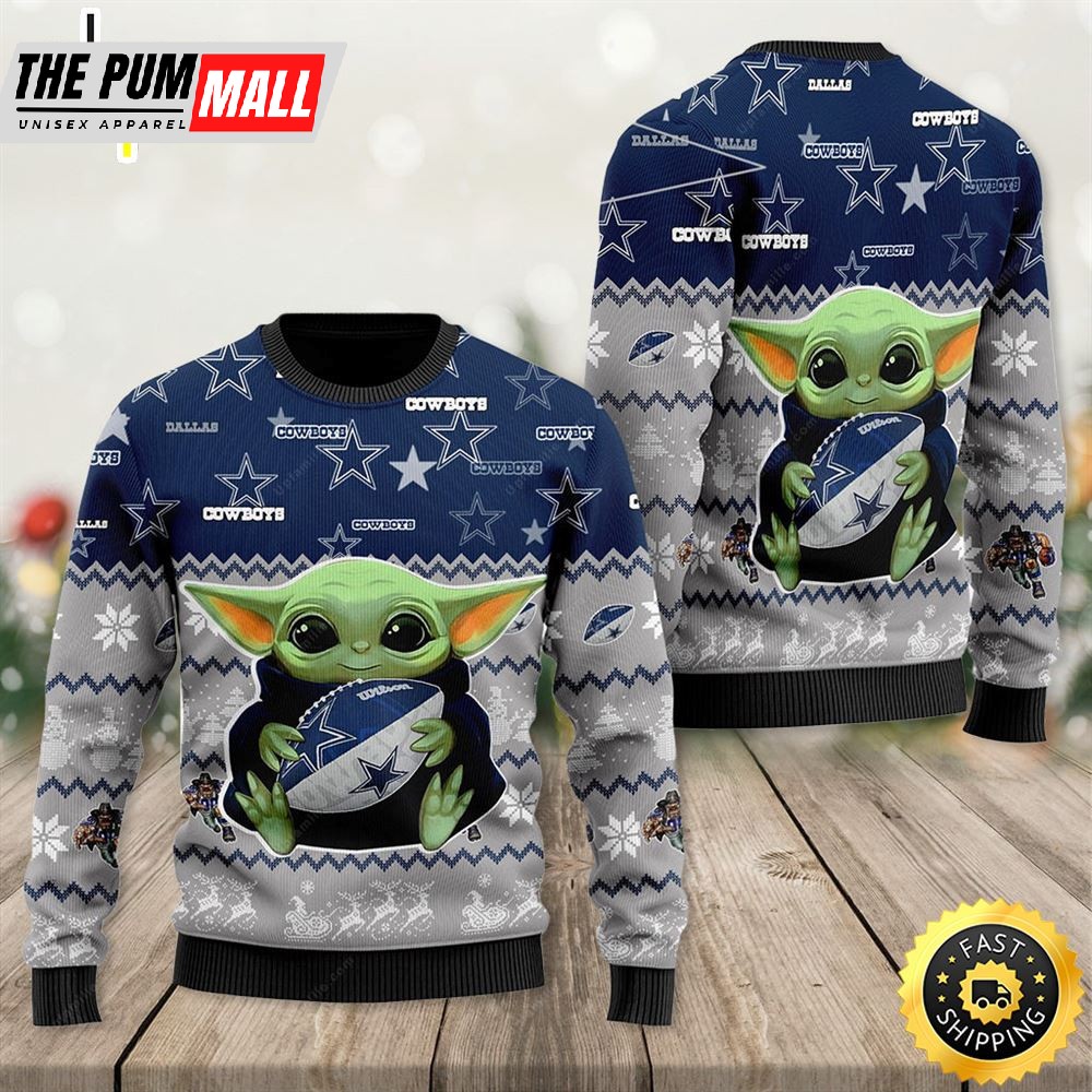 Dallas Cowboys Ugly Sweater Baby Yoda Ugly Christmas Sweater