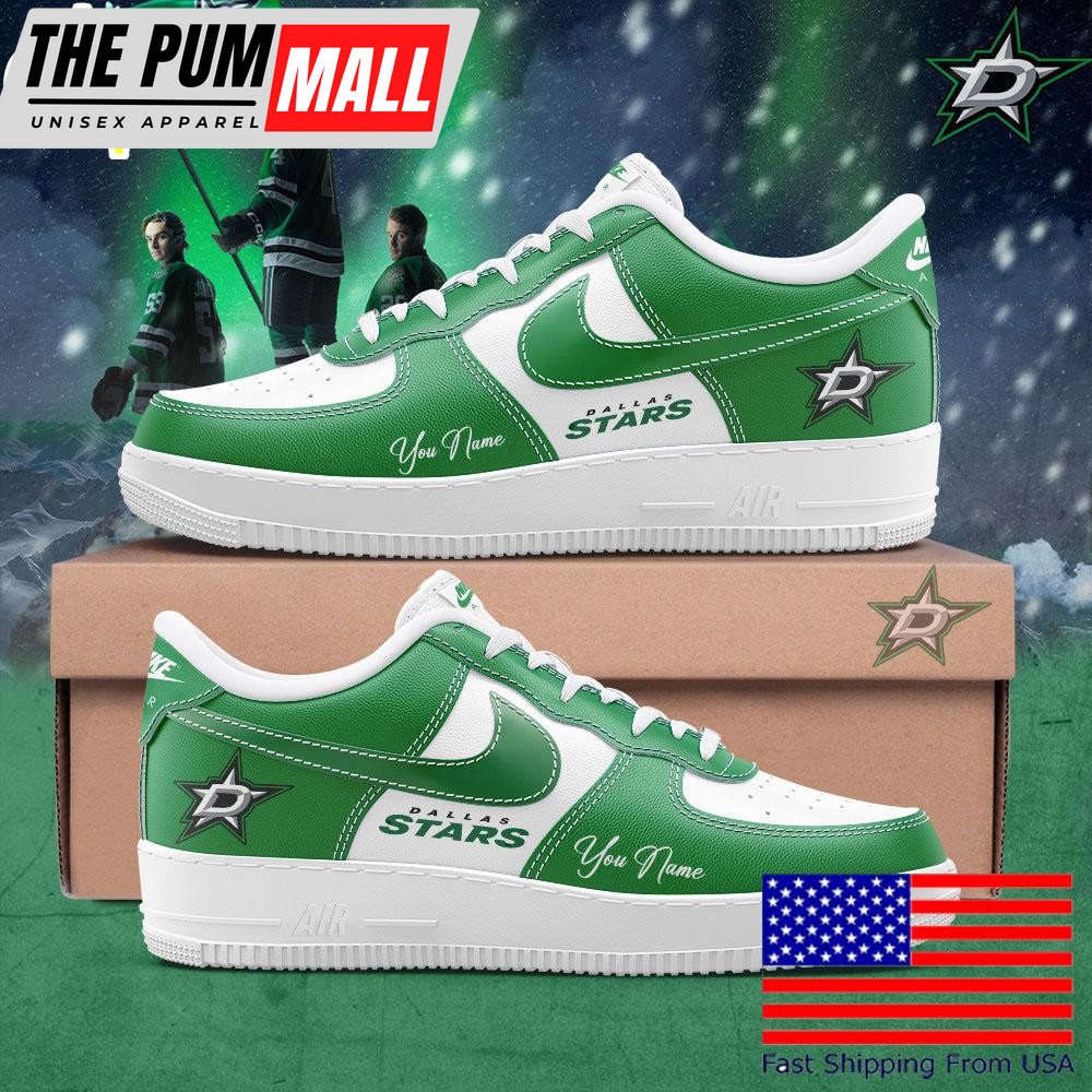 Dallas Stars Every match is a shooting star Custom Name Air Force 1 Shoes, Best Sneakers For Walking