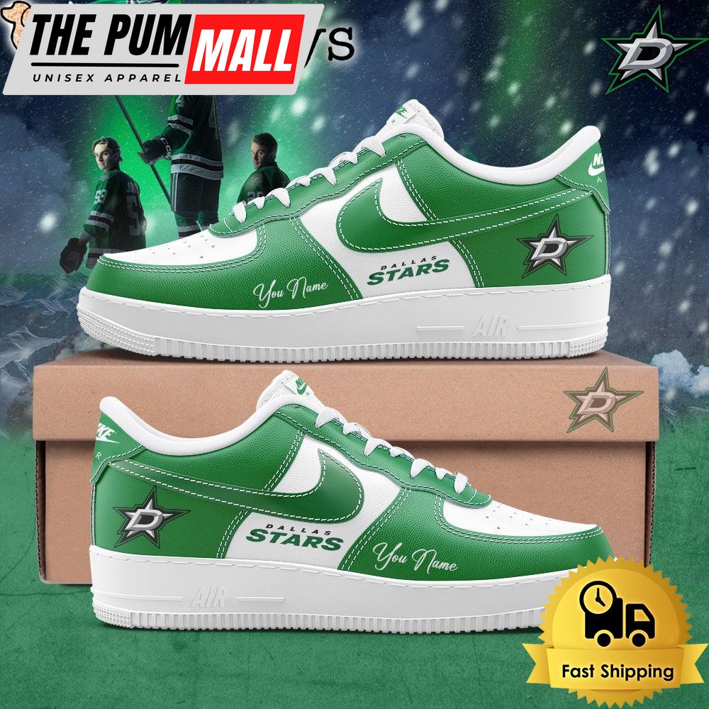 Dallas Stars Every match is a shooting star Custom Name Air Force 1 Shoes