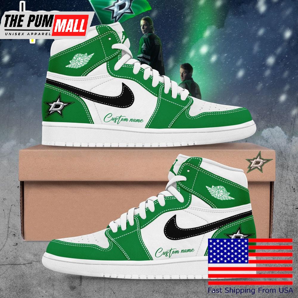 Dallas Stars Victory is never enough Custom Name Air Jd 1 Shoes, Mens Running Shoes
