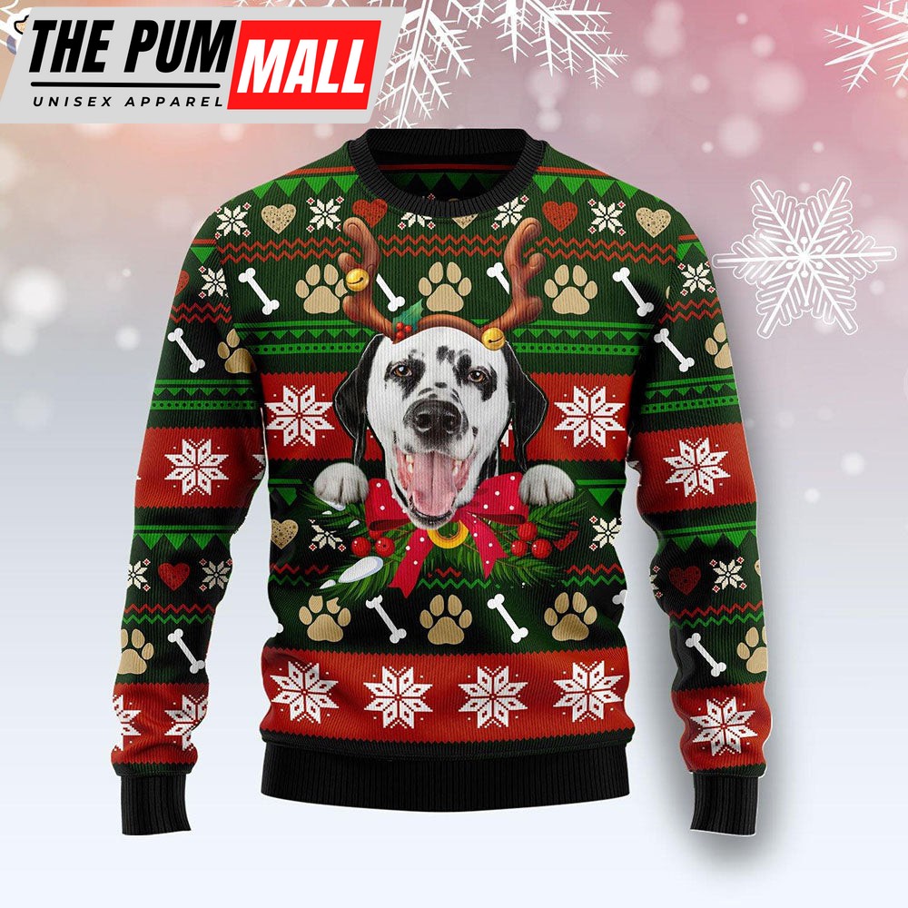 Dalmatian Funny Dog Reindeer Ugly Christmas Sweater – Xmas Gifts For Him or Her
