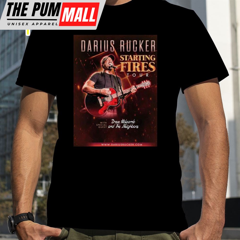Darius Rucker Announces Starting Fires Tour 2025 Shirt