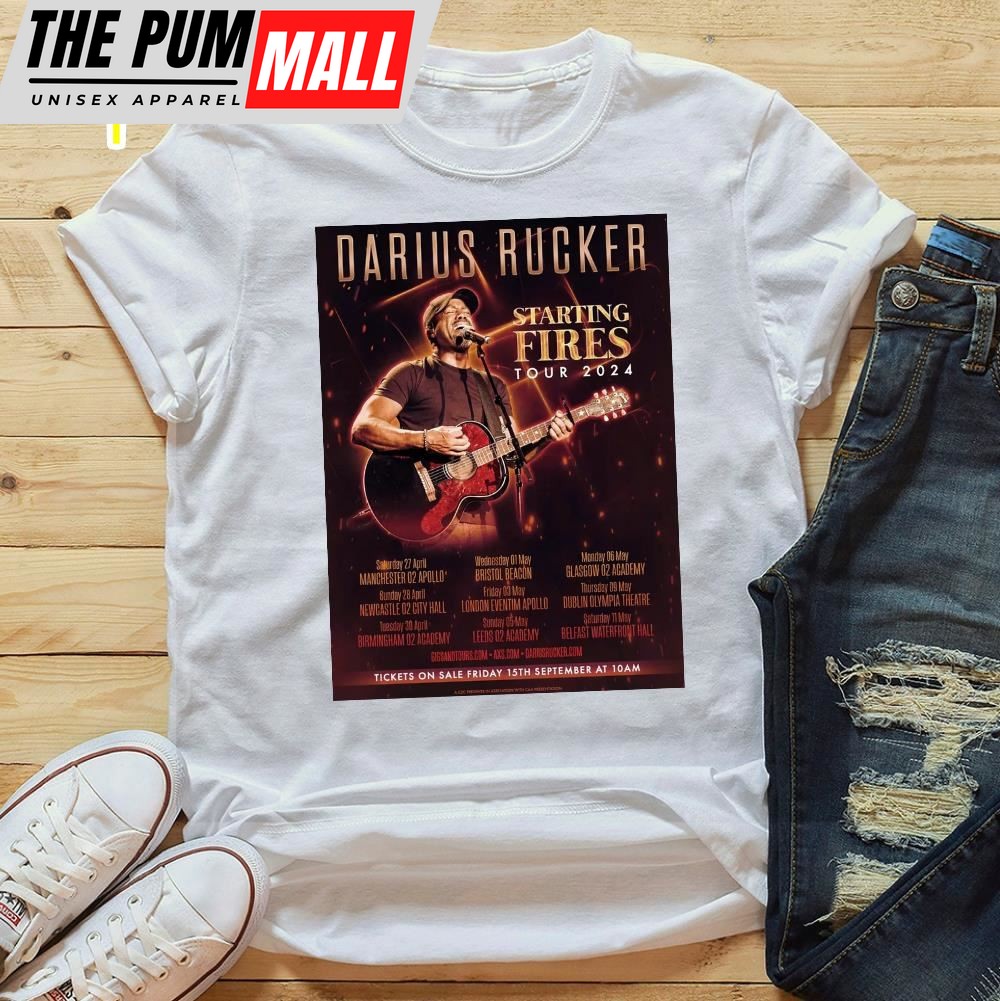 Darius Rucker Starting Fires Tour 2025 T-Shirt