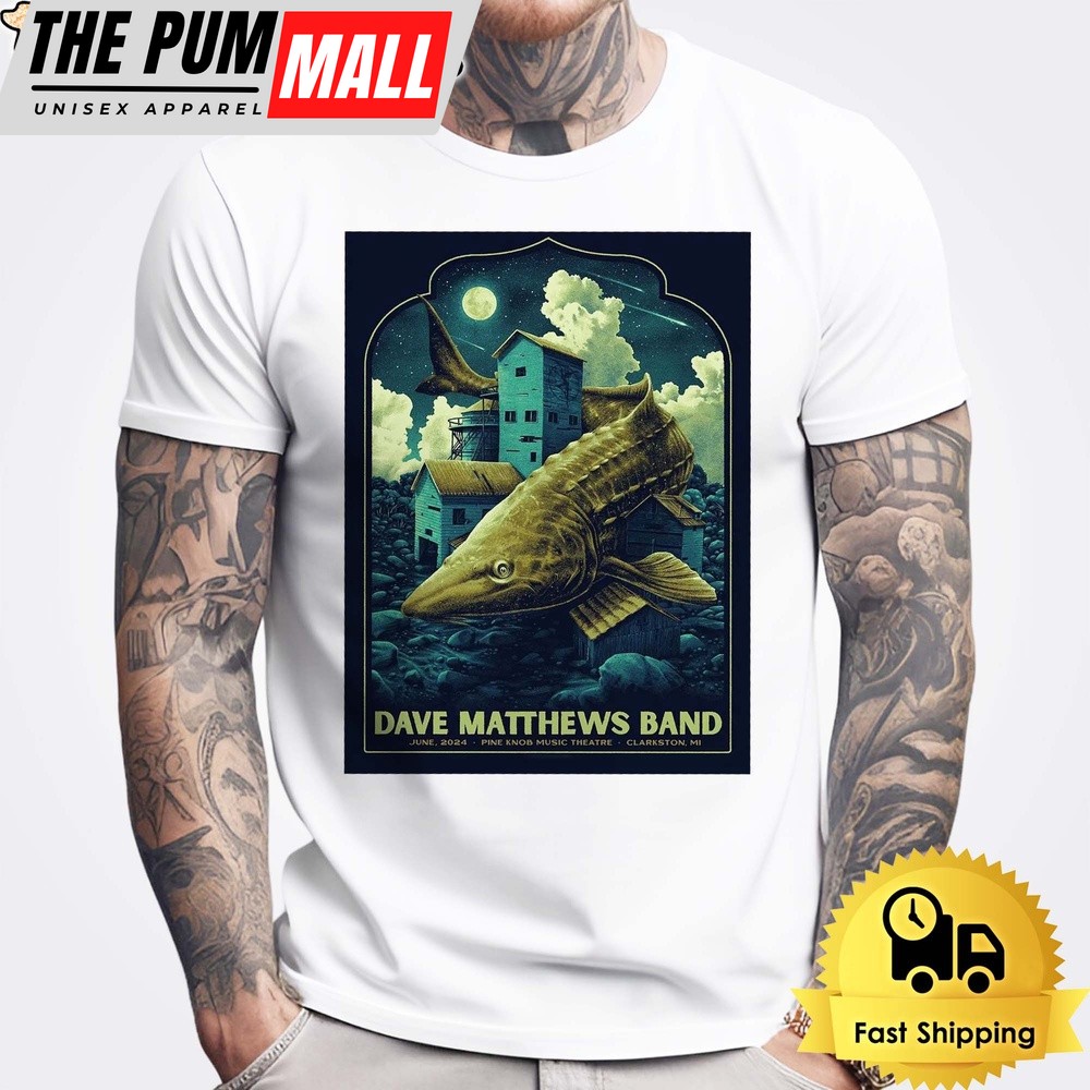 Dave Matthews Band 2024 Tour Stop In Clarkston Miami At Pine Knob Music Theatre Unisex T-Shirt