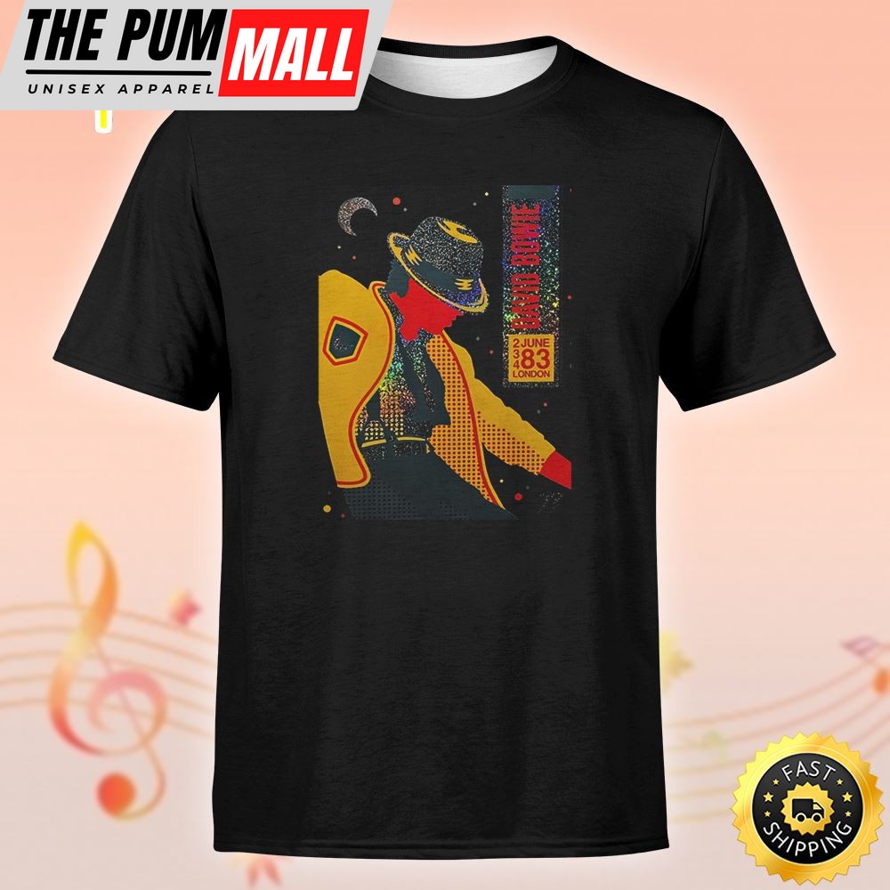 David Bowie 75 Serious Moonlight Tour London 2025 Unisex Tshirt