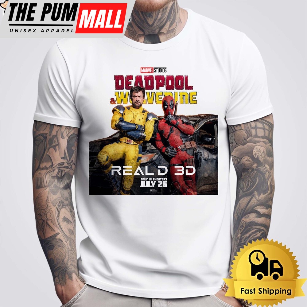 Deadpool And Wolverine 2024 Movie Reald 3D Unisex T-Shirt