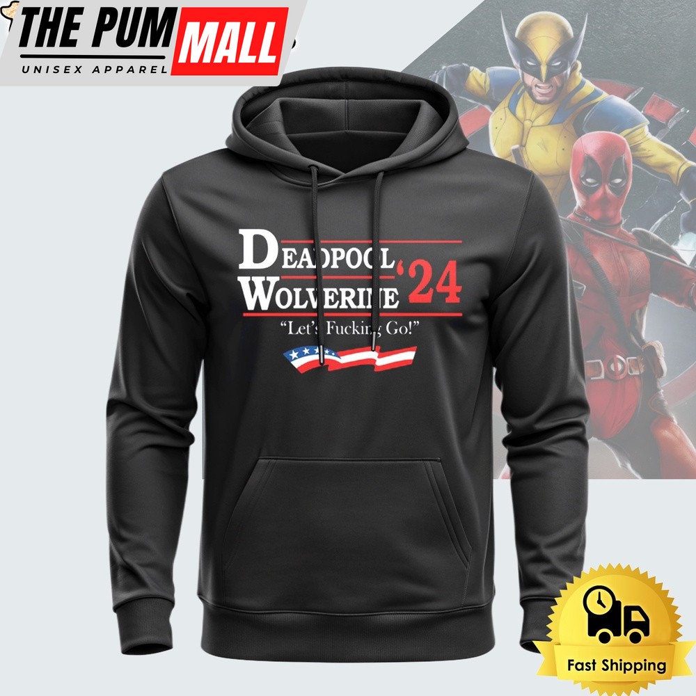 Deadpool And Wolverine America Flag Hoodie