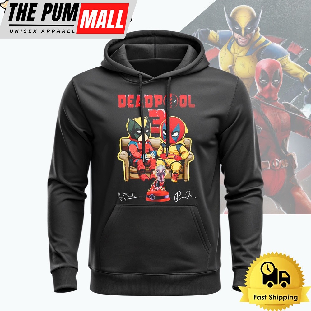 Deadpool, Wolverine And Dogpool Signature Hoodie