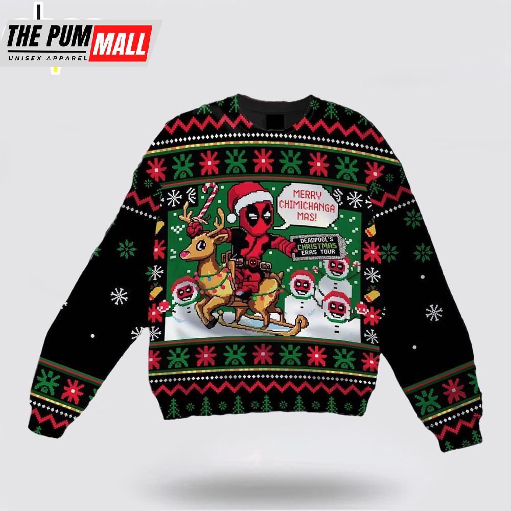 Deadpools Christmas Eras Tour Merry Christmas Sweater Shirt