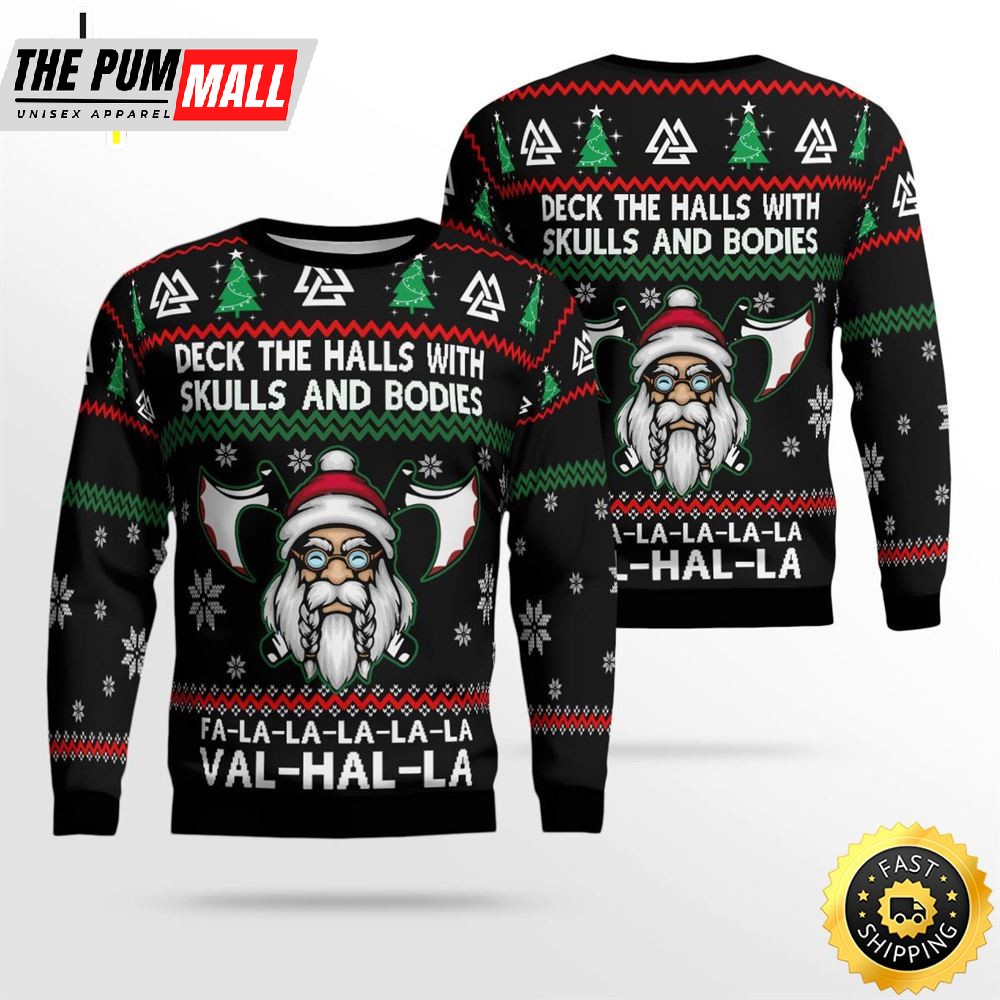 Deck The Halls With Skulls And Bodies Sweater