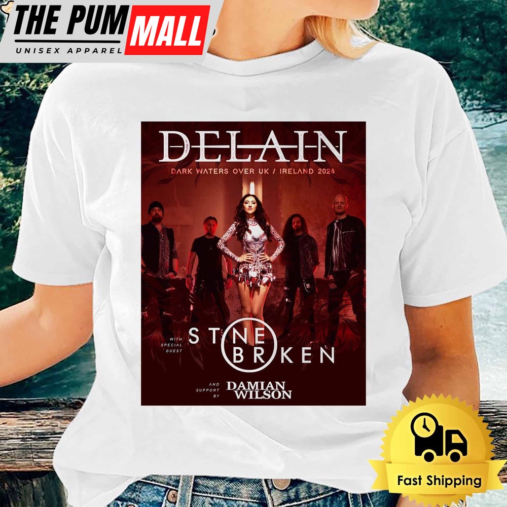 Delain Dark Waters Over Uk Ireland 2024 Unisex T-Shirt