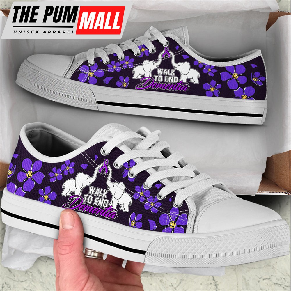 Dementia Shoes Walk To End Low Top Shoes – Best Gift For Men And Women – Sneaker For Walking