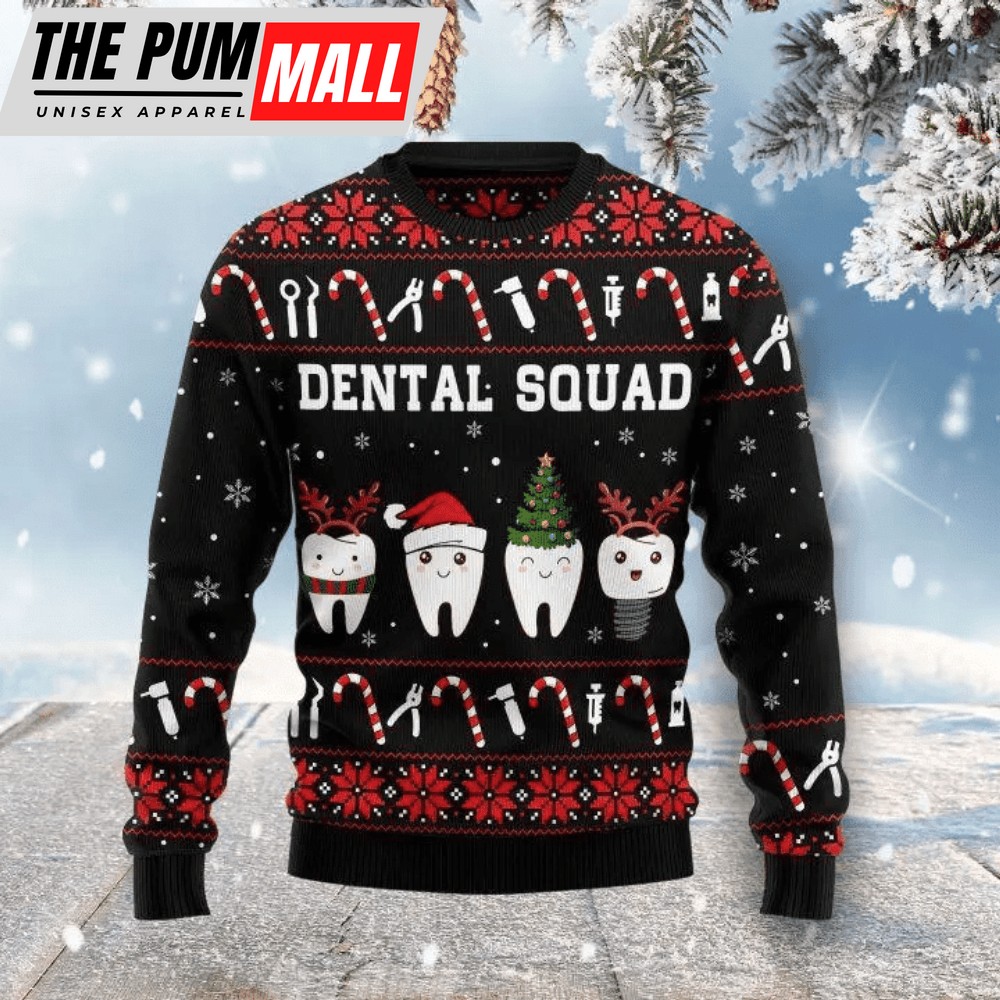 Dental Squad Ugly Christmas Sweater, Unisex Crewneck Sweater, Gift For Christmas