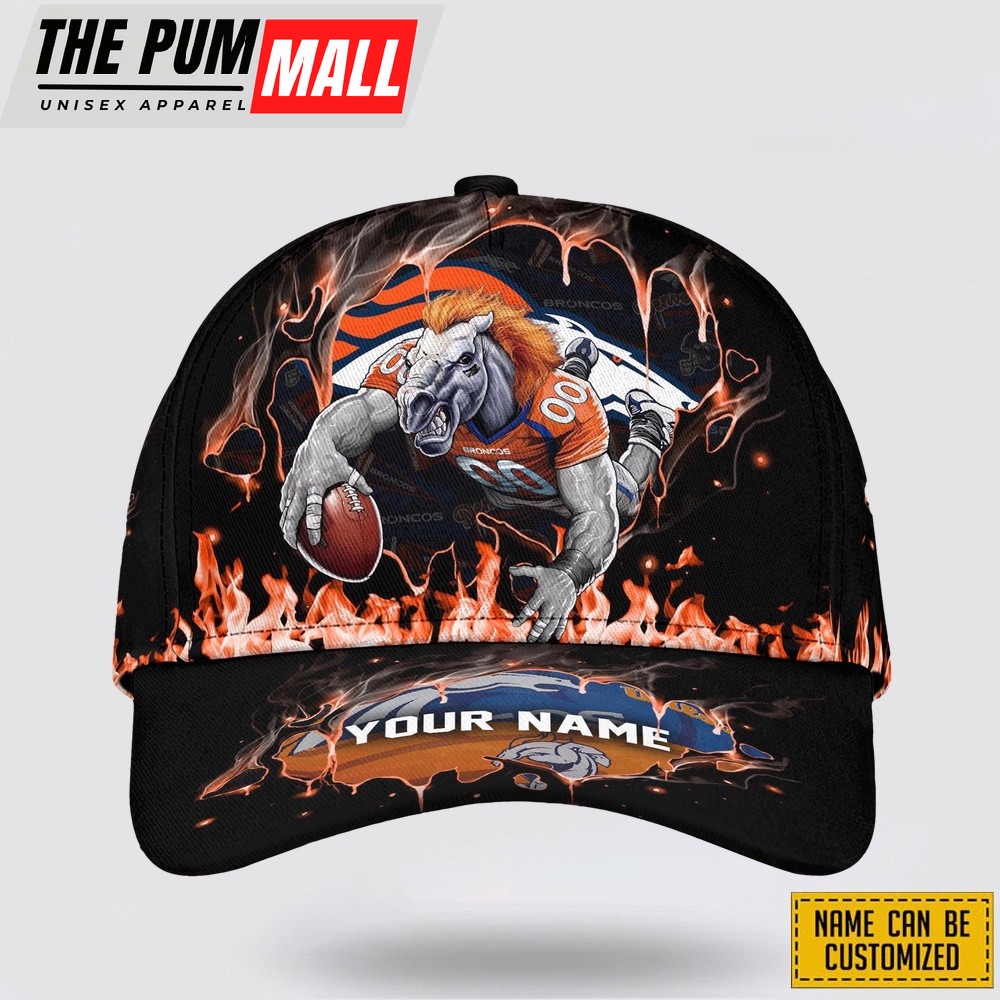 Denver Broncos All Over Printed Nfl Baseball Caps Custom Name Caps Gift For Football Fans