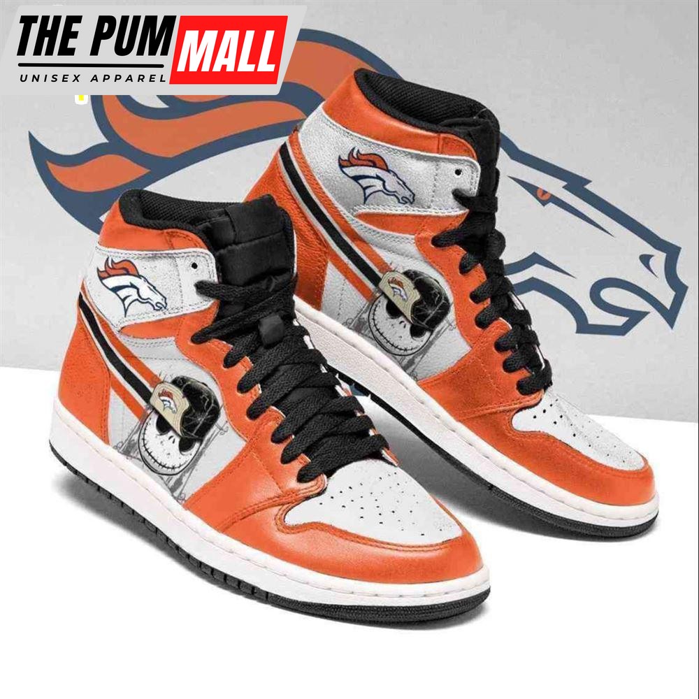 Denver Broncos Jack Skellington NFL JD1 Boot Sneakers Shoes