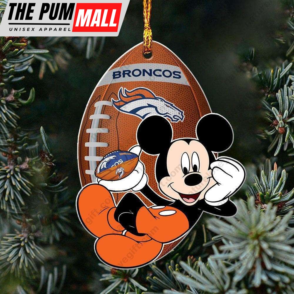 Denver Broncos Mickey Mouse Ornament Disney Christmas Decorations Limited Edition